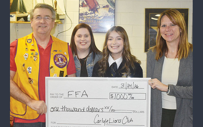 Organizations receive $1,000 checks from Carlyle Lions Club