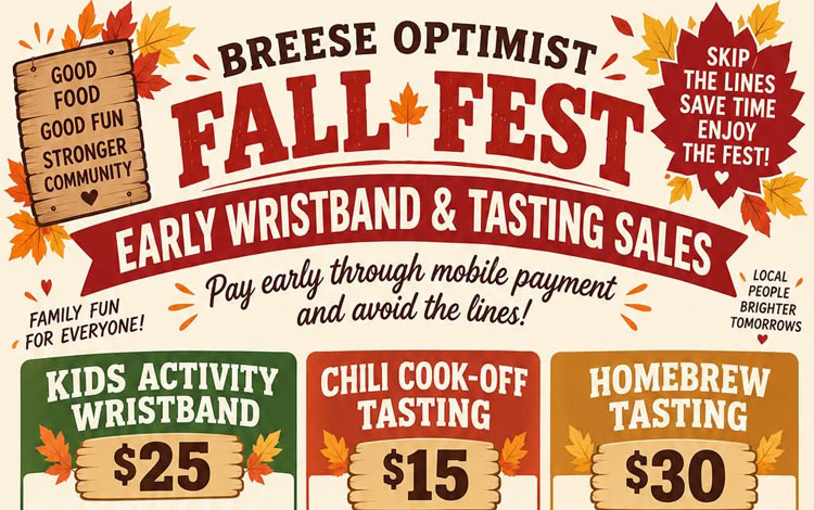 Breese Optimist Fall Fest set for Saturday at Northside Park